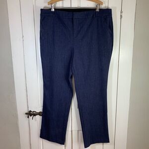 Nine West Women's Navy Heather Bootcut Pants Size 20W Comfort Minimalist Casual